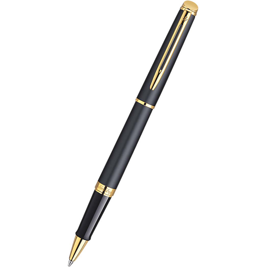 Waterman Hemisphere Rollerball Pen - Matte Black - Gold Trim - Pen Boutique Ltd