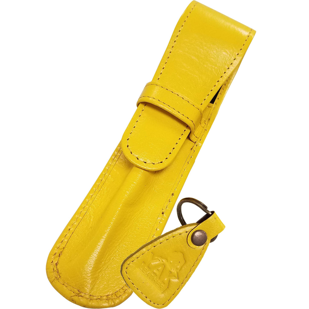 Yak Leather Single Case with Flap - Limoncello - Pen Boutique Ltd
